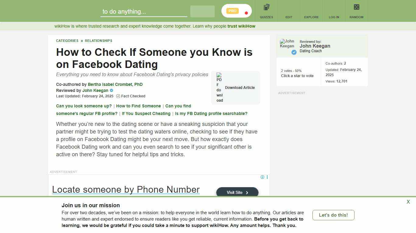 Can You Look Up Someone's Facebook Dating Profile?